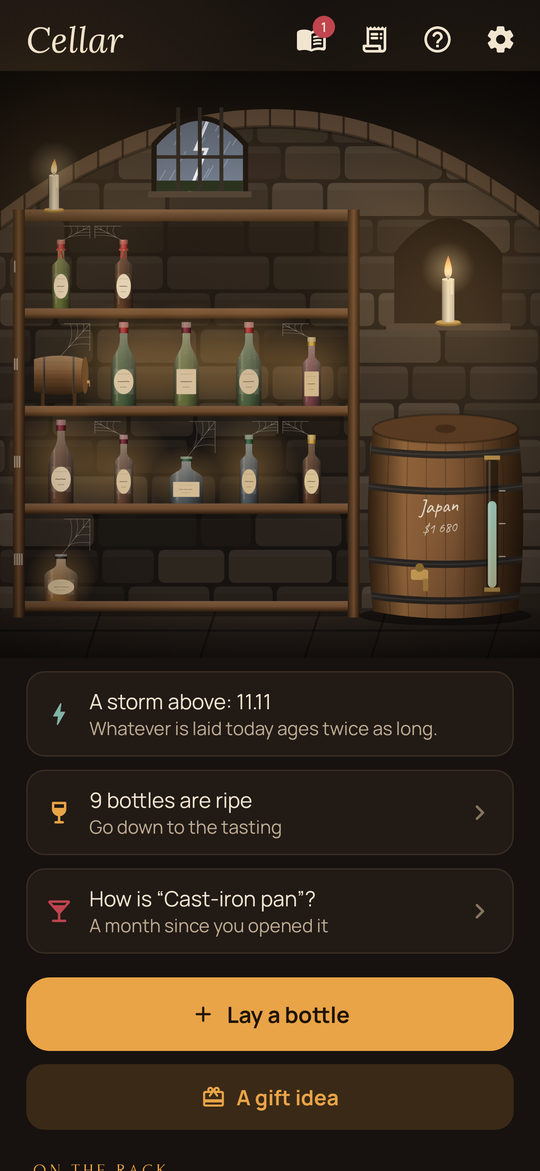 Cellar: A storm