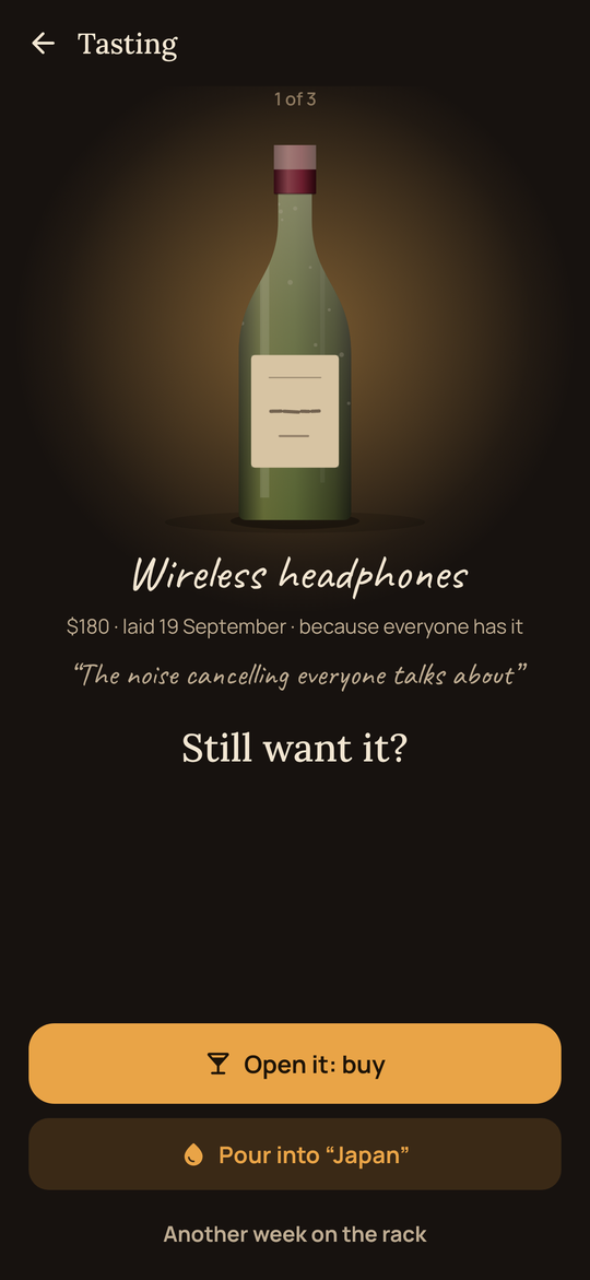 Cellar: The tasting