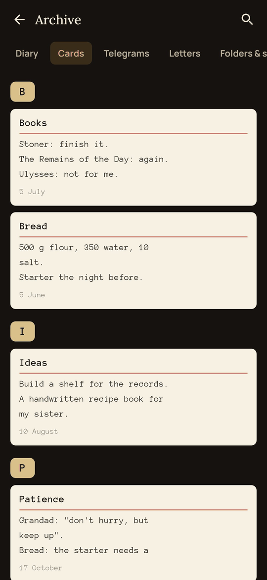 Carriage: The card drawer