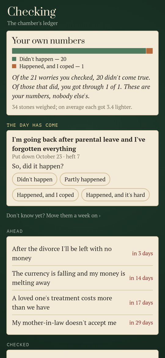 Counterweight: Checking
