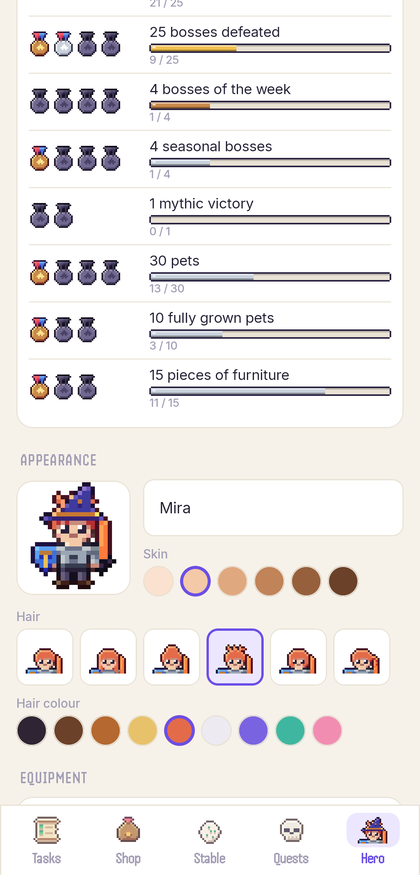 Dayquest: Achievements