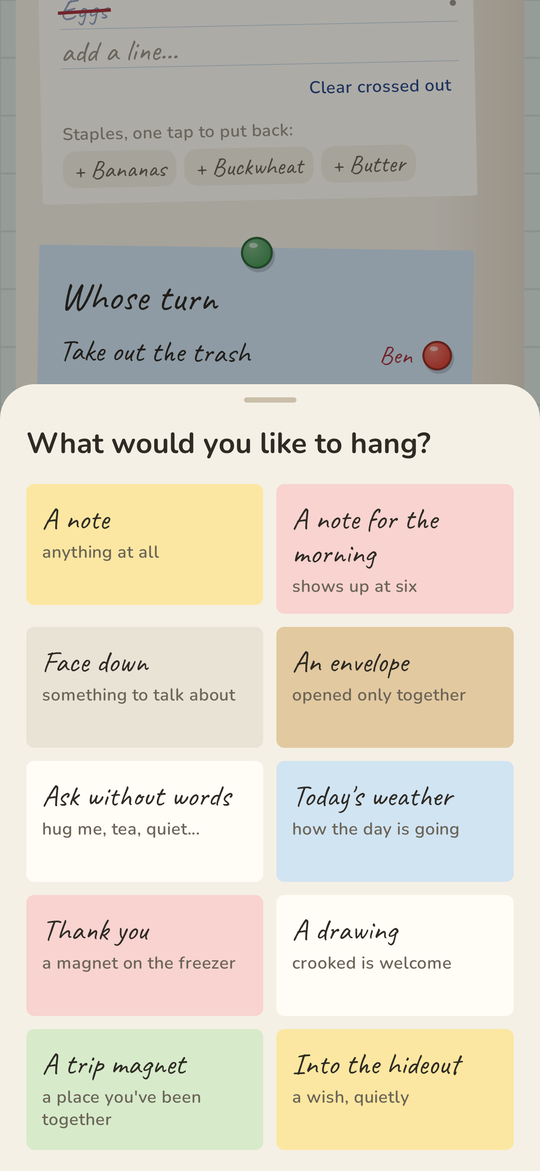 Fridge: Hang something
