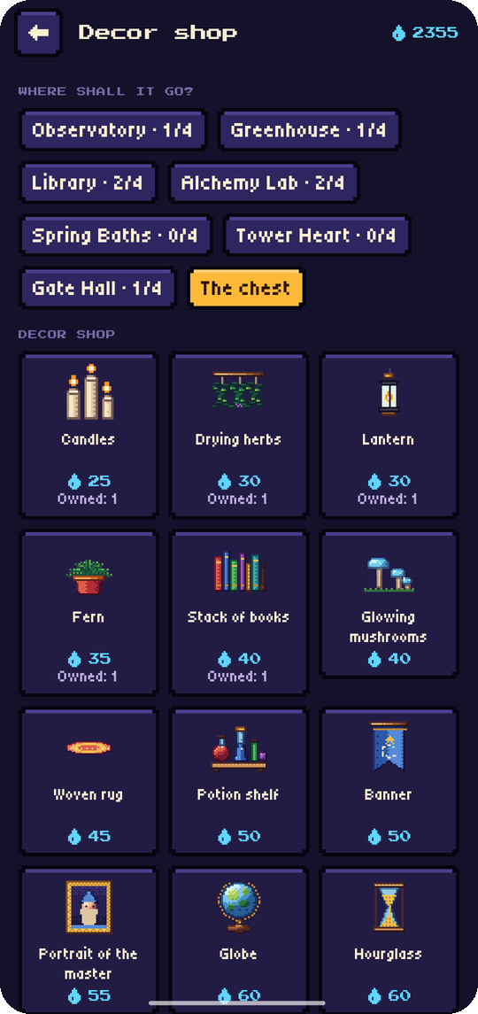 Hearthspell: Decor shop