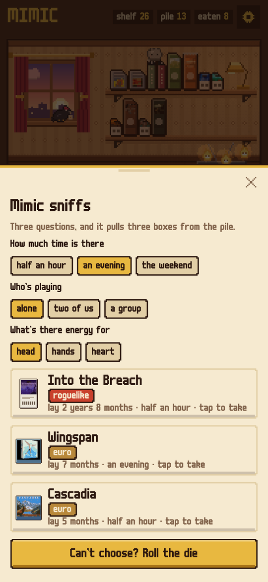 Mimic: Mimic sniffs
