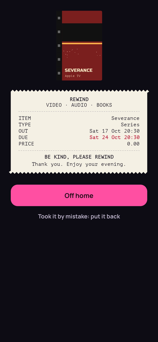 Rewind: The receipt