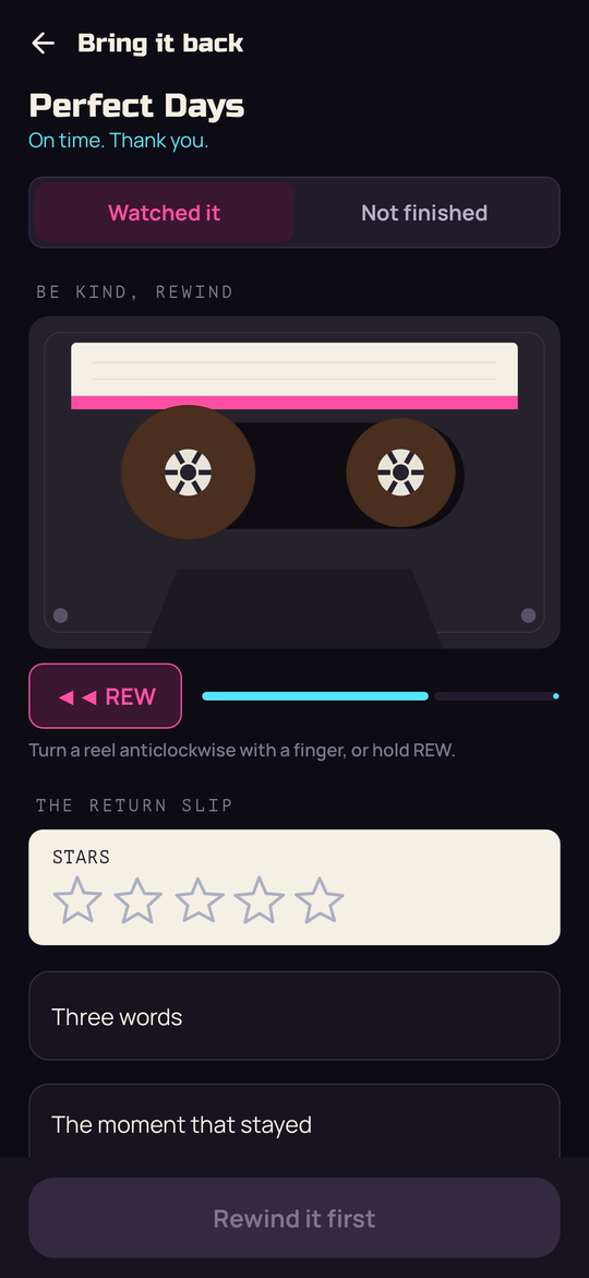 Rewind: Bring it back
