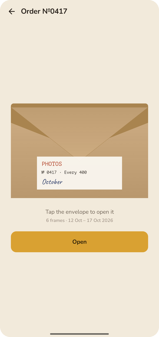 Silverbox: The envelope