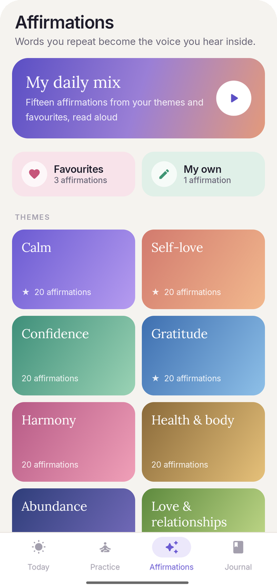 Serene: Affirmations