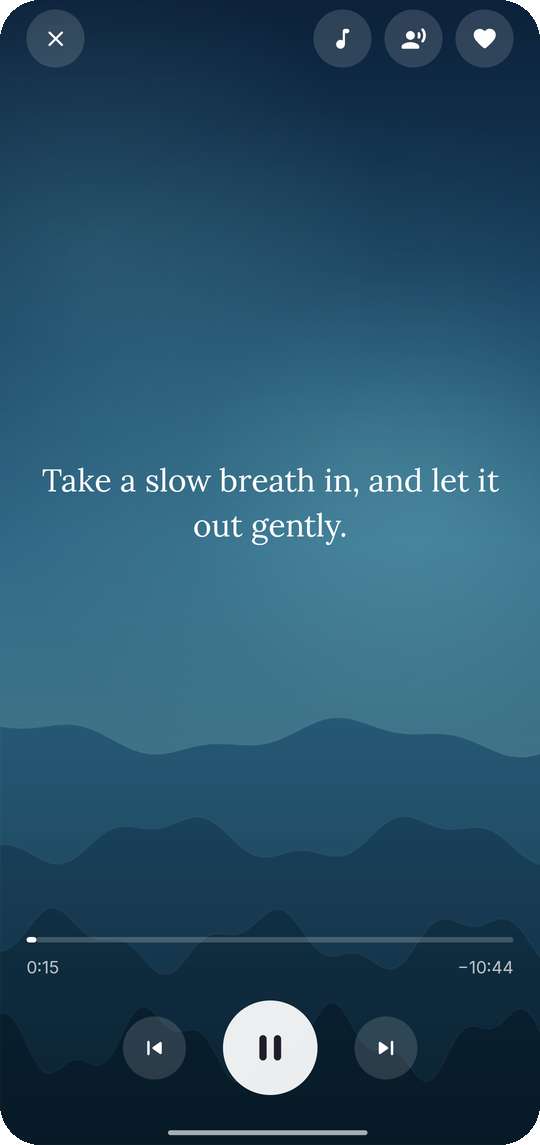 Serene: A guided session