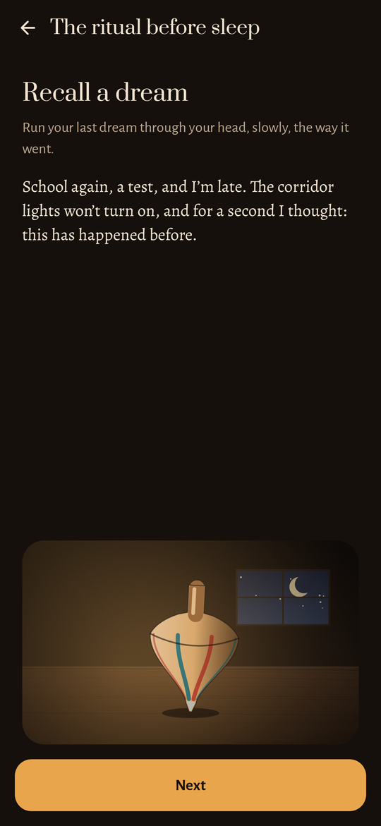 Spintop: Before sleep