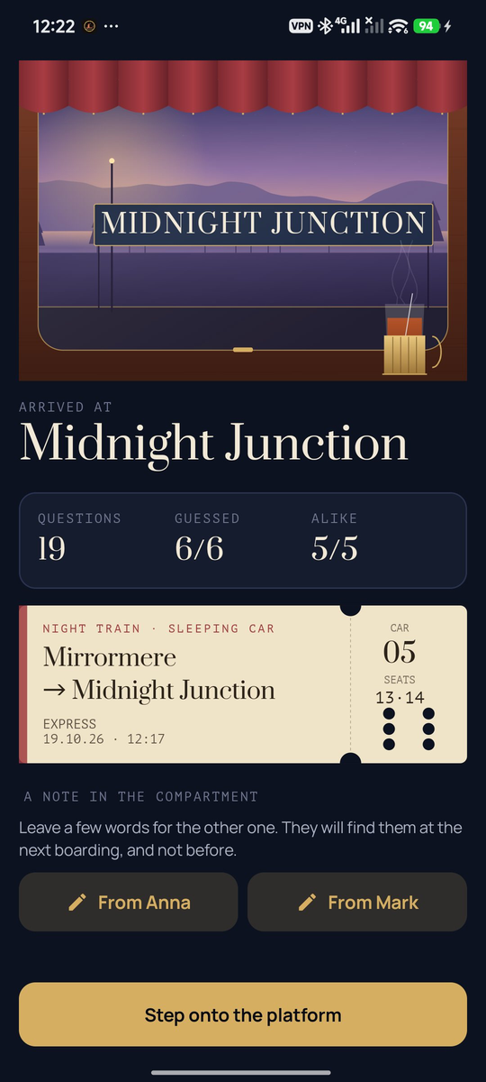 Night Train: Arrival