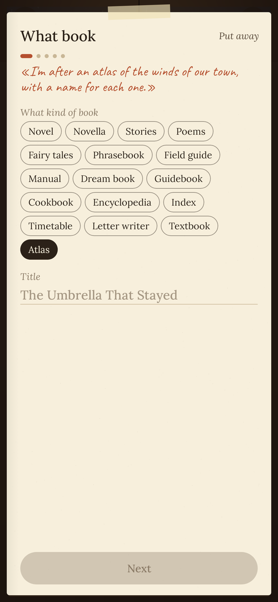 Unwritten: Finding the book